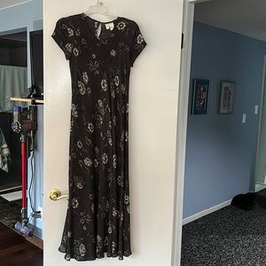Black floral maxi dress